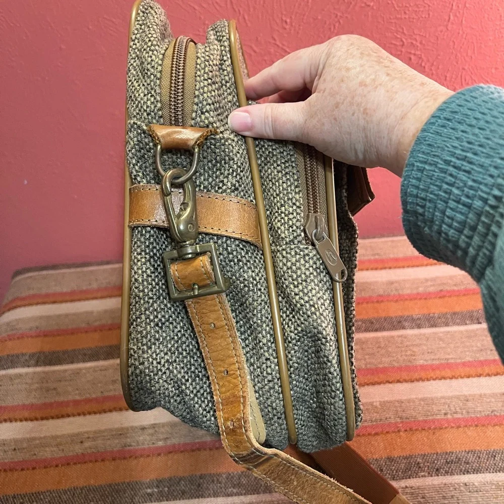Hartmann Overnight Travel Tweed Shoulder Bag VTG